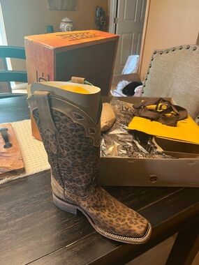 Corral Leopard Print Brown Western Boots